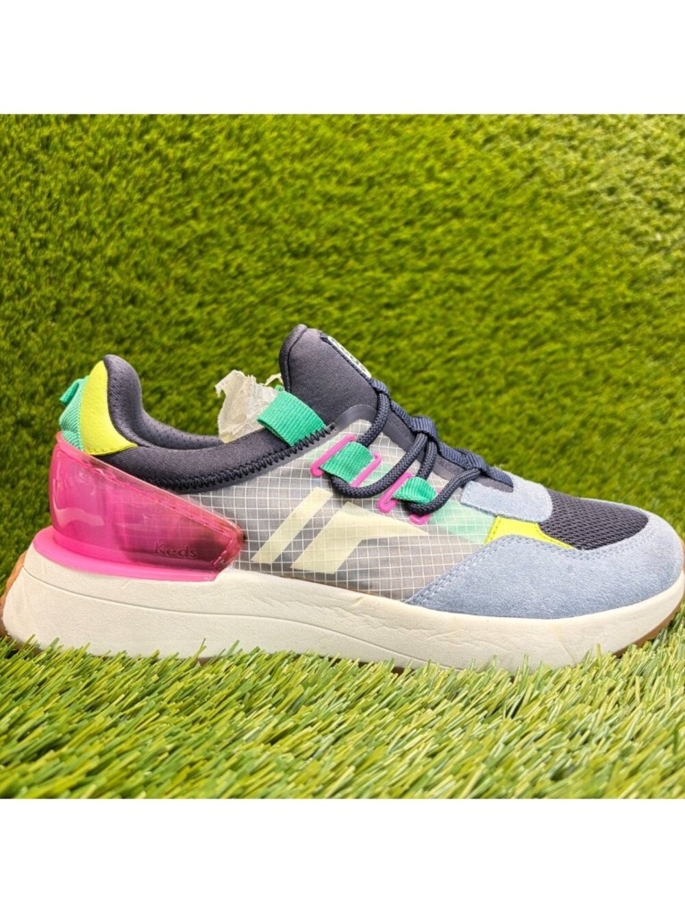 Keds Tiasa Trail Womens Size 7 Blue Gray Pink Athletic Running Shoes Sneakers